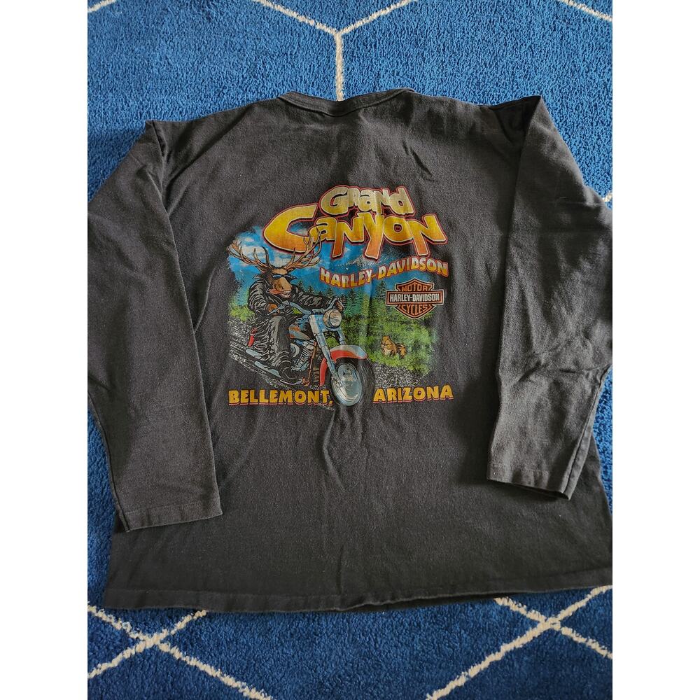 Vintage 1997 Harley-Davidson Men's Grand Canyon Graphic Long Sleeve XL